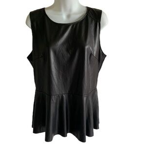 Necessary Clothing Faux Leather Top